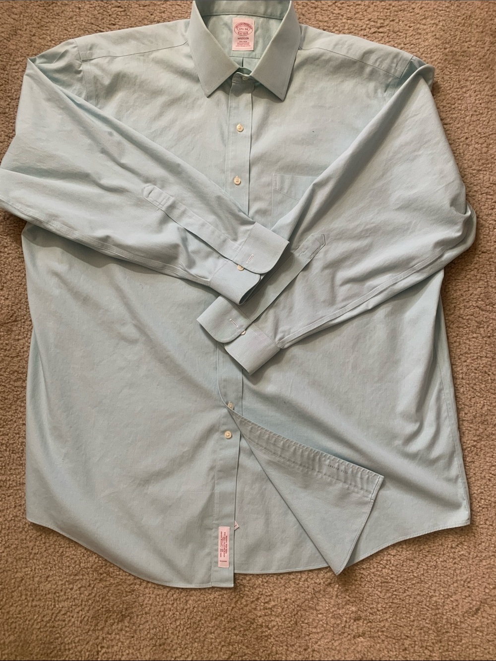 Brooks Brothers Light Aqua/Seafoam Madison Dress Shirt